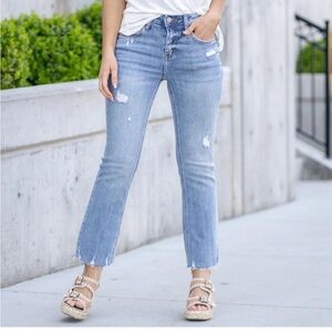 Lovervet by Vervet - Women's High Rise Flare Jeans - Light Blue